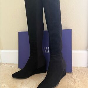 Stuart Weitzman Black Over the Knee Boots Sleek Design